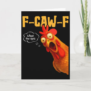 Carte F-caw-f Quel Black Crow oiseau noir Chicke