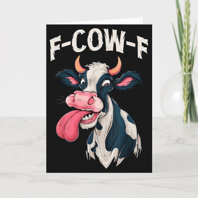 Carte F-cow-f Funny Meme Fcowf Cow Men Women  (Devant)