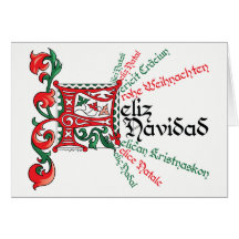 Carte F es para Feliz Navidad