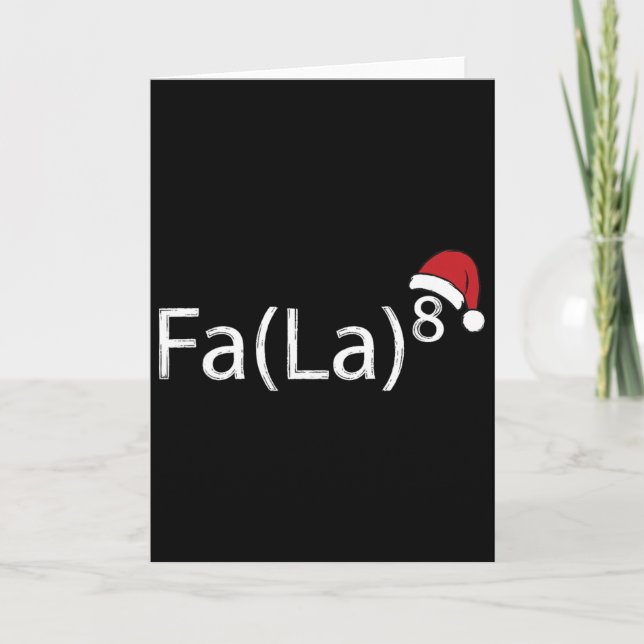 Carte Fa La 8 Drôle de chant de Noël professeur de mathé (Devant)
