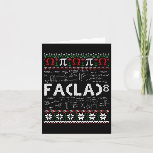Carte Fa (la)8 Funky Christmas Père Noël Fa La Math Ense (Devant)