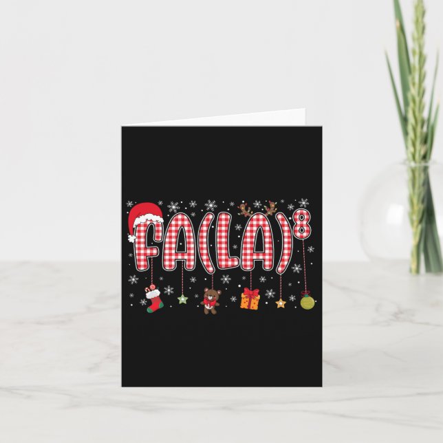 Carte Fa (la)8 Funny Christmas Père Noël Fa La Math Ense (Devant)