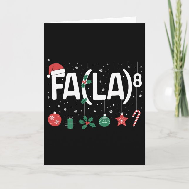 Carte Fa (la)8 Funny Christmas Santa Fa La Math Teacher  (Devant)