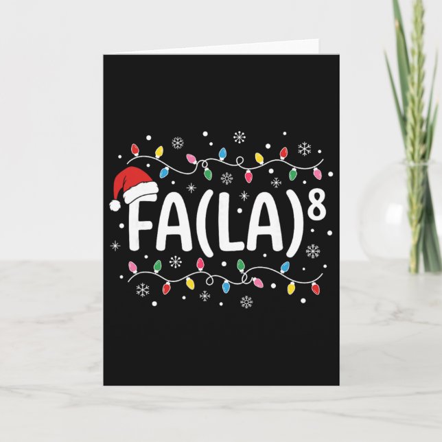 Carte Fa La 8 Joyeux Noël Carême Père Noël Prof de Maths (Devant)