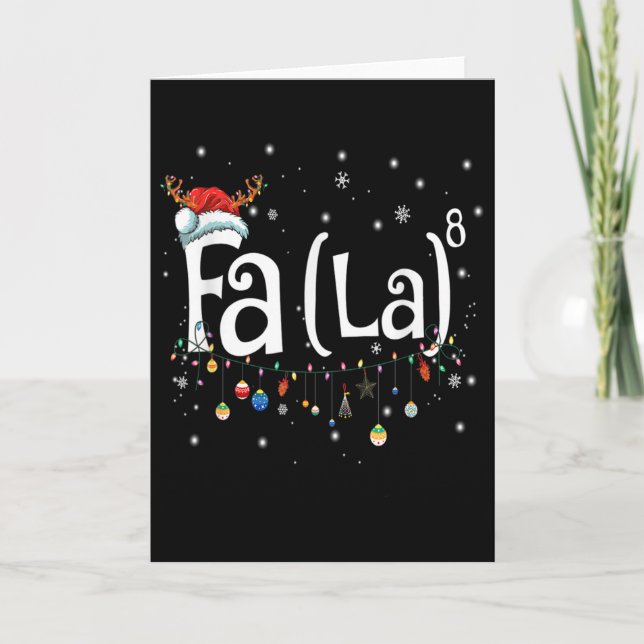 Carte Fa (la)8 Noël amusant Père Noël Fa La Math Cadeau  (Devant)