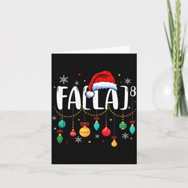 Carte Fa (la) 8 Noël drôle Santa Fa La Prof de Maths (Devant)