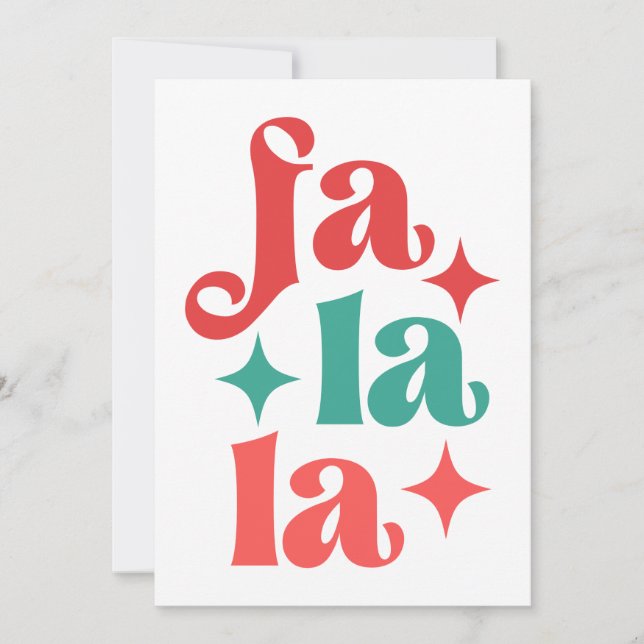 Carte Fa La La - Conception de typographie festive pour  (Devant)