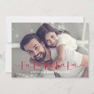 Carte Fa La La La Christmas Carte Flat Holiday
