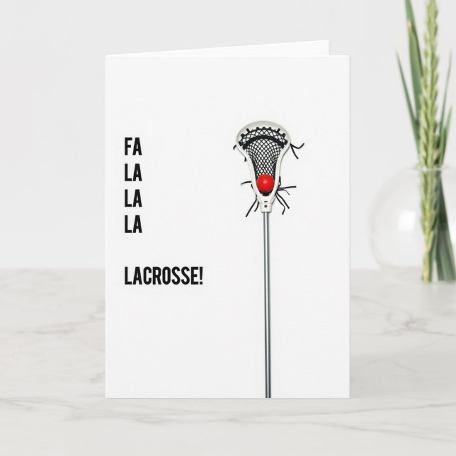 Carte Fa La La Lacrosse Holiday Card (Devant)