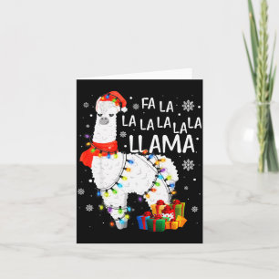 Carte Fa La La Lama Noël Drôle Amateur de Lama Noël P