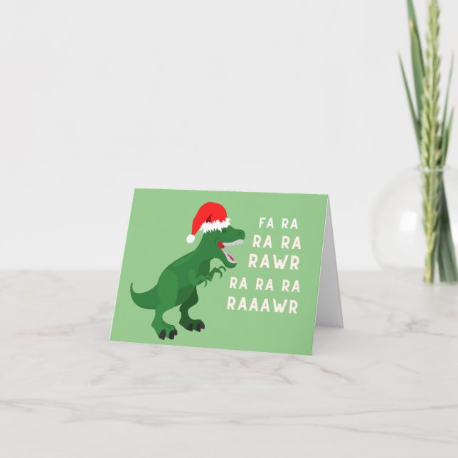 Carte Fa rawr rawr rawr rawr Funny Christmas (Devant)