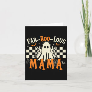 Carte Fab Boo Lous Maman Rétro Fantôme Maman Effrayant H
