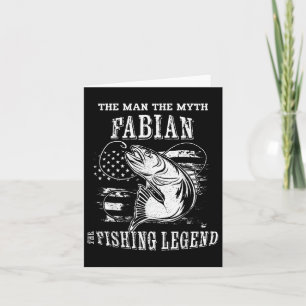 Carte Fabian Man Myth Fishing Legend Nom personnalisé