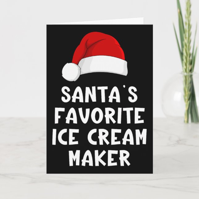 Carte Fabricant de glace préféré du Père Noël de Noël Dr (Devant)