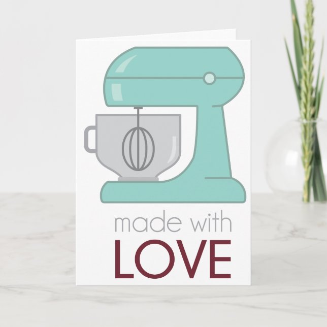 Carte Fabriqué avec un mélange de cuisine d'amour (Devant)