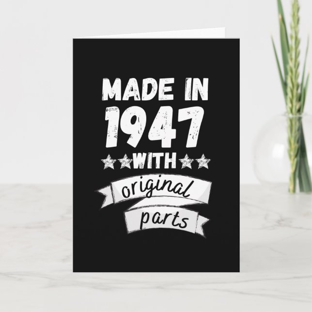 Carte fabriqué en 1947 avec des pièces d'origine, (Devant)