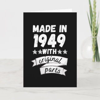 Carte Fabriqué en 1949 Pièces d'Origine Drôle 77e Annive