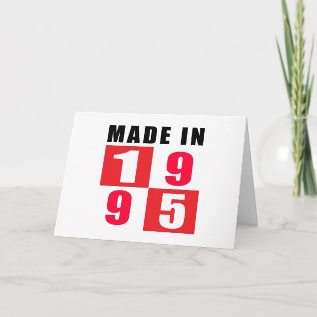 Carte Fabriqué En 1995 Designs Anniversaires (Devant)