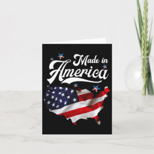 Carte Fabriqué En Amérique - Drapeau Américain Patriotiq