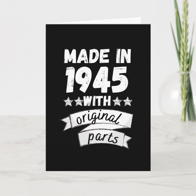 Carte fabriqués en 1945 avec des pièces d'origine, (Devant)