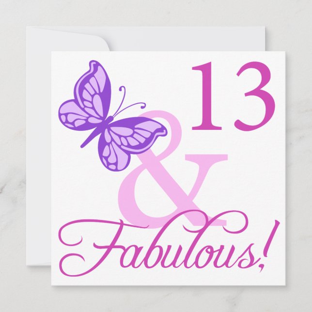 Carte Fabuleux 13e anniversaire (Devant)