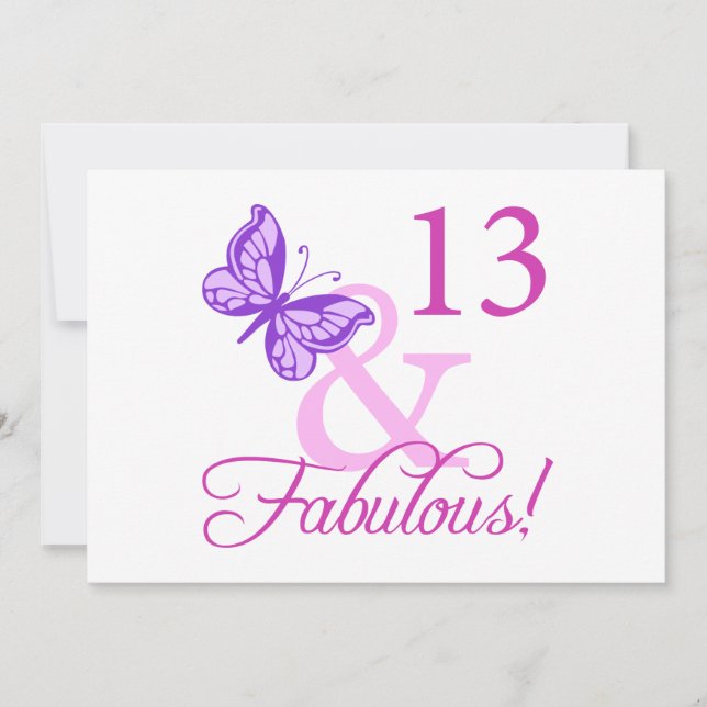 Carte Fabuleux 13e anniversaire (Devant)