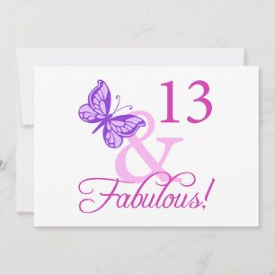 Carte Fabuleux 13e anniversaire