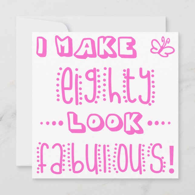 Carte Fabuleux 80e anniversaire (Devant)