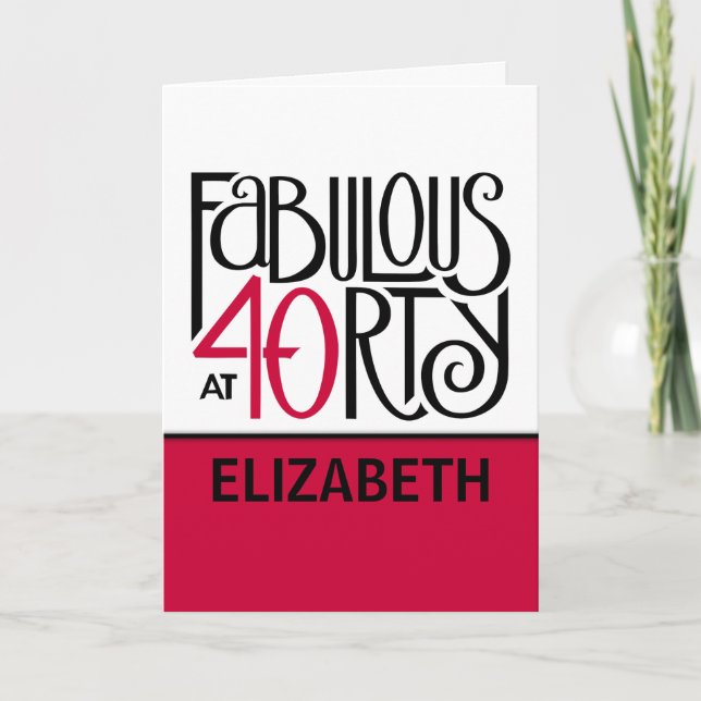 Carte Fabuleux à 40 rouge (Devant)