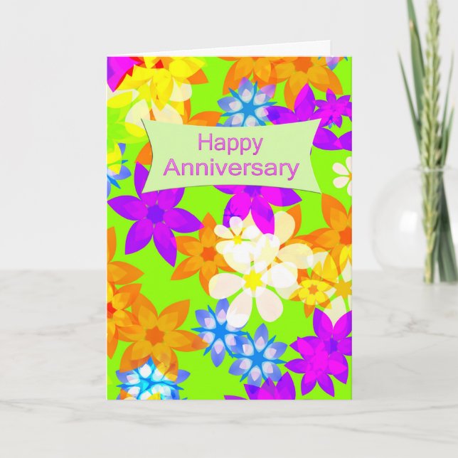 Carte Fabuleux anniversaire de fleurs pour un être cher (Devant)