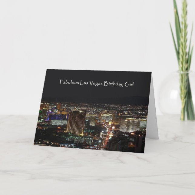 Carte Fabulous Las Vegas Birthday Girl Card (Devant)