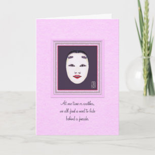 Carte "Facade" Female Noh Mask There for You Card