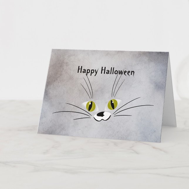Carte Face de chat Halloween (Créateur téléchargé)