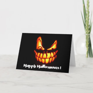 Carte face d'halloween
