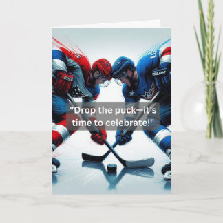 Carte Facebook de hockey sur glace pour l'équipe amusant