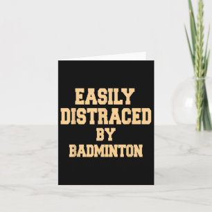 Carte Facilement Distracté Par Badminton - Joueur Badmin