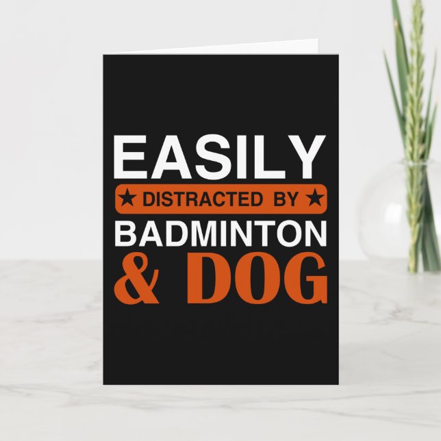 Carte Facilement distrait par Badminton (Devant)