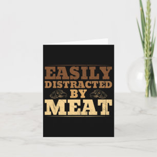 Carte Facilement Distrait Par Viande Drôle Barbecue