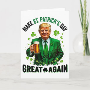 Carte Faire à nouveau grande la Saint-Patrick Trump Trèf