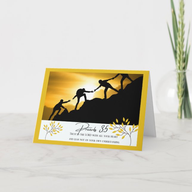 Carte Faire confiance Proverbes 3:5 Verset biblique Cart (Devant)