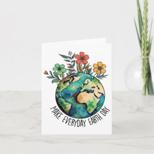 Carte Faire de chaque jour le jour de la Terre Fleur sau