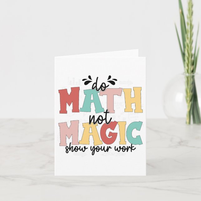 Carte Faire des maths pas de la magie Prof de maths Reto (Devant)