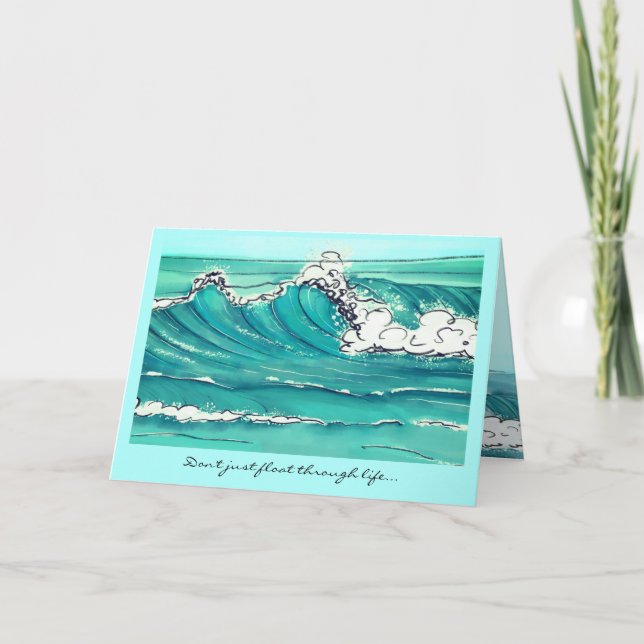 Carte « Faire des vagues » avec un espace réservé  (Devant)