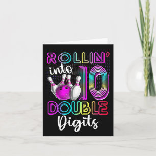 Carte Faire du Bowling pour les 10 ans à Double Chiffre