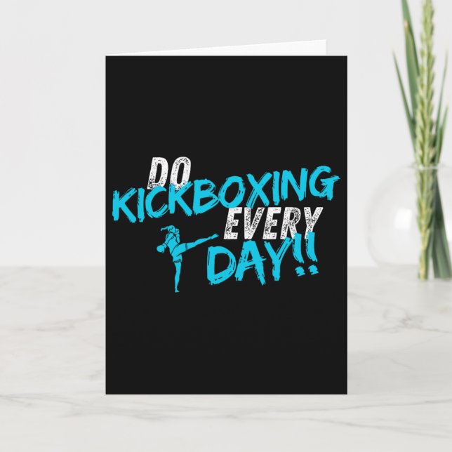 Carte Faire du kickboxing tous les jours  (Devant)