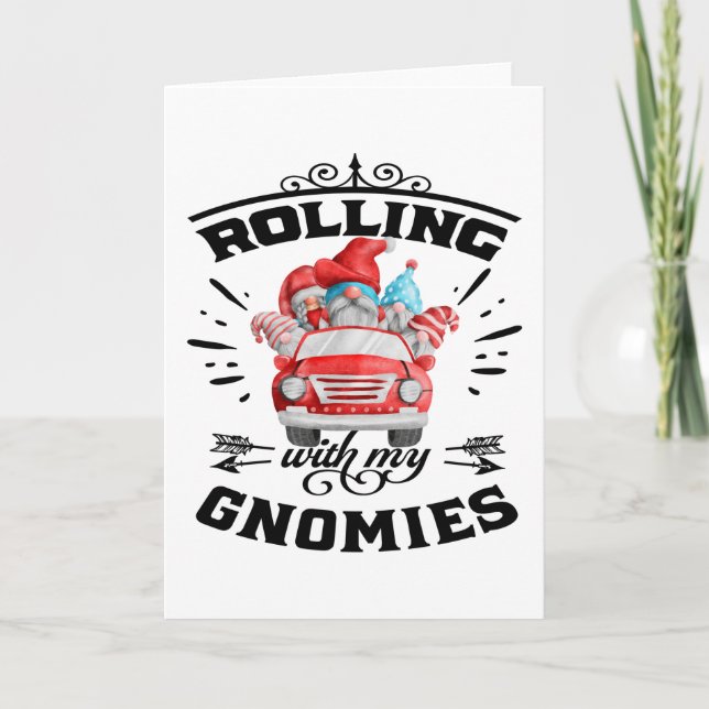 Carte Faire du Roulement avec mes Gnomes de Noël (Devant)