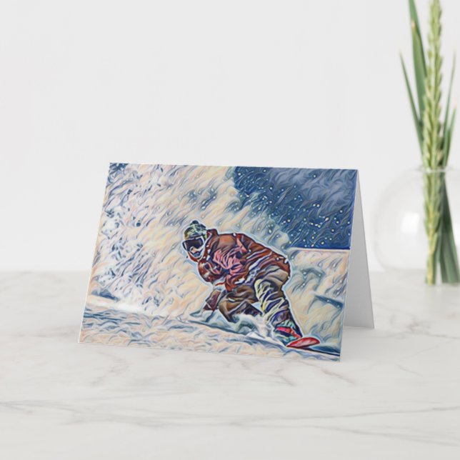 Carte Faire du surf des neiges (Devant)