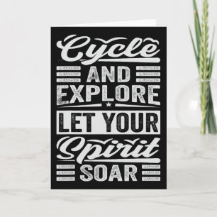 Carte Faire du vélo et explorer, laissez votre esprit s'