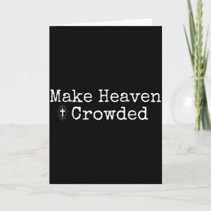 Carte Faire le ciel bondé Croix - Minimaliste Chrétien R