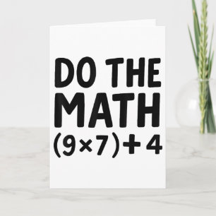 Carte Faire l'équation mathématique Thanksgiving Enseign